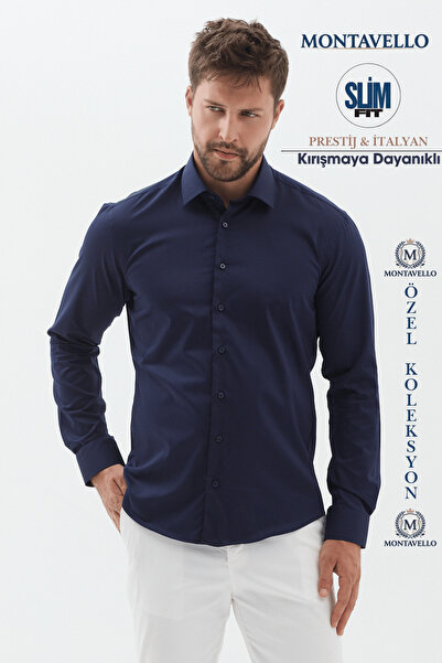 Premium Şıklığın İmzası Erkek Gömlek Slim Fit Kırışmaz