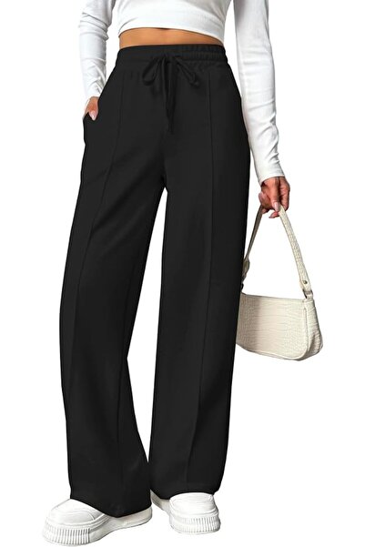 GENERAL PINSPARK Wide Leg Sweatpants Women High Waisted Baggy Sweat Pants Ela...