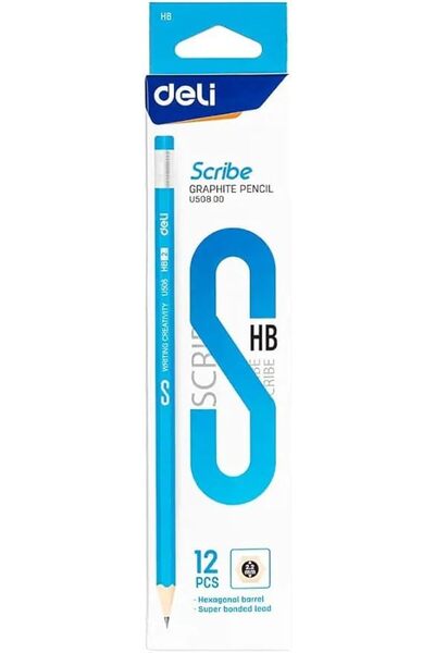Deli EU50800 Graphite Pencil With NonToxic PvcFree Eraser Multicolor