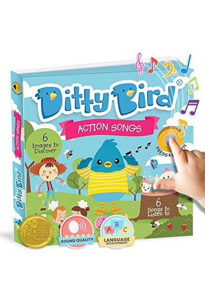 GENERAL DITTY BIRD Action Songs Book. Our Best Interactive Music Book for Bab...