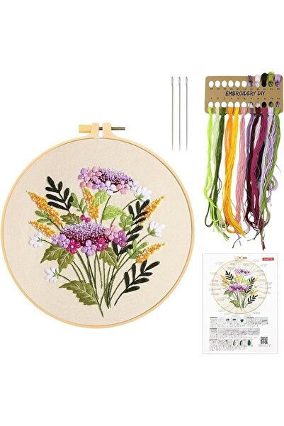 HASTHIP ® Beginner Cross Stitch Embroidery Kit, DIY Starter Set with Pattern,...