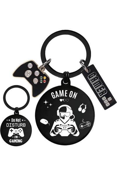 AZONEE Video Game Keychain Gifts for Gamers, Funny Keychains for Teen Boys, G...