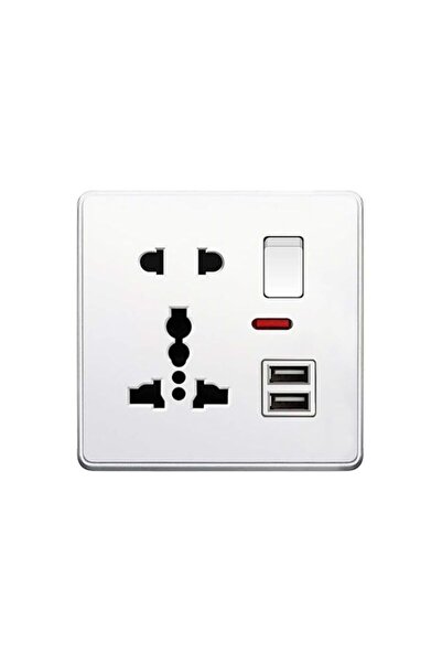 Velkyn Multi-function Universal Wall Power Socket, On/Off Switch & Dual USB C...