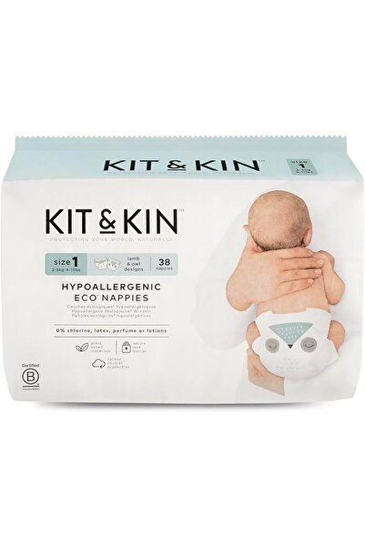 Kit&Kin حفاضات كيت آند كين للأطفال حديثي الولادة - مقاس 1، 2-6 كجم |   فلاش د...