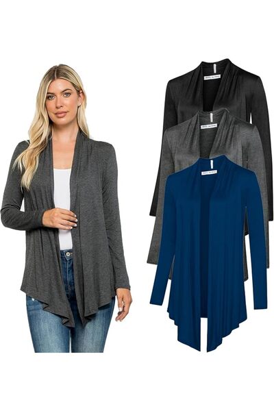 Freechefasia Free to Live 3 Pack Women's Cardigan - Light Weight Sweater with...