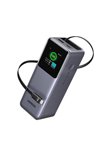 Ugreen Nexode Pro Powerbank 20000mAh 165W, 65 cm entegre kablolu