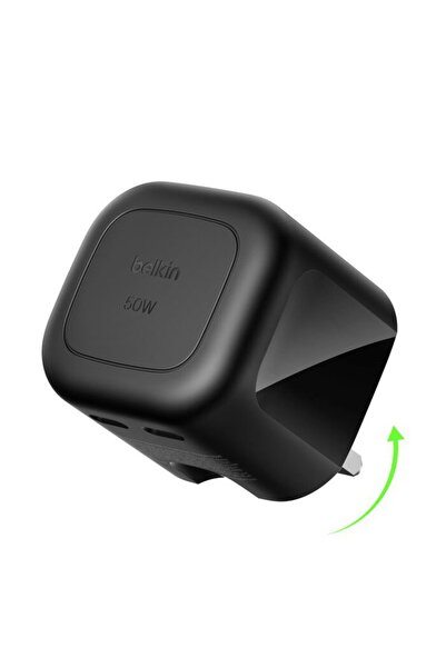 Belkin Wall Charger, Dual USB-C with PPS, Two USB-C Ports - Black