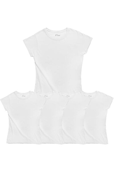GENERAL (Pack of 5) Women's Regular Cotton T-Shirt, Crew Neck, Half Sleeve, W...