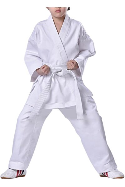 SYOSI Karate Uniform Set with White Belt, Martial Arts Training Gi for Kids Y...