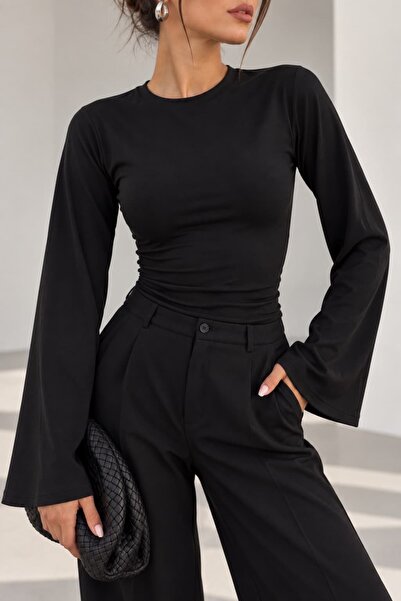 bb butik basic Γυναικεία Ισπανική Μπλούζα Kol Fit ZG3535