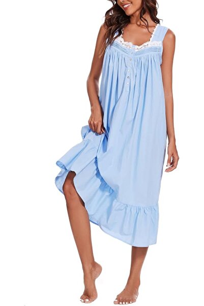 GENERAL AVIIER 100% Cotton Nightgowns for Women Sleeveless Sleep Dress Ladies...