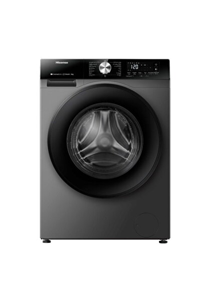 Hisense غسالة ملابس تحميل أمامي، سعة 8 كجم، بتقنية الإنفرتر، لون رمادي - WF3S...