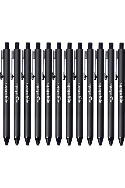 Amazon basics AmazonBasics Retractable Ballpoint Pen - Black - 12-Pack