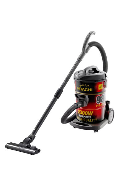 HITACHI Barrel Vacuum Cleaner, 21 Liters, 2300 Watts, Black/Red - CV-980TJBKRGSA