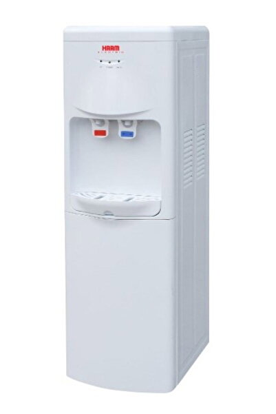HAAM حامل مبرد مياه ساخن/بارد، بصنبورين، أبيض – LM-YL1-56B-220