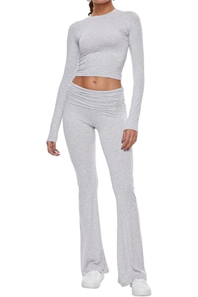 GENERAL AnotherChill womens Anotherchill Fold Over Lounge Set Long Sleeve Top...