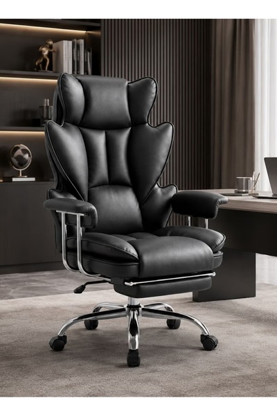 Roam shop Ergonomic Office Chair with Footrest Large Executive Cloud Swivel D...