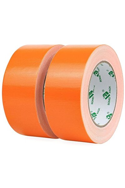 BOMEI PACK Orange Duct Tape 2 Rolls Reinforced Waterproof Heavy Duty 50mm x 3...