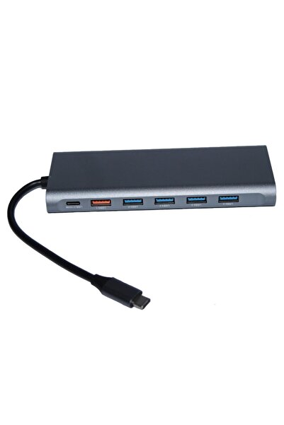 OEM Hub 14-in-1 USB-C, 2 x HDMI, Port VGA, 4 x USB 3.0 si USB 2.0, Sloturi SD...