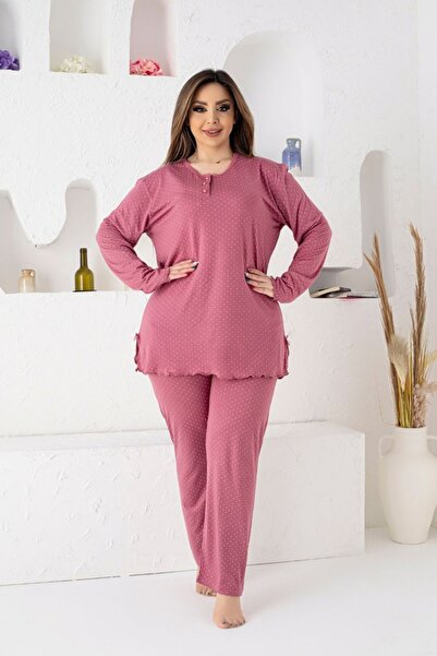 BAKİ Πιτζάμα Μακρυμάνικη Plus Size "Baki" ANNA