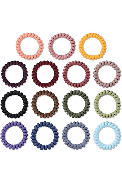 GENERAL Matte Spiral Hair Ties Set for Ponytail Holders, No Crease Wrap Aroun...