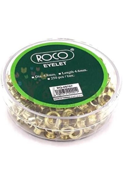GENERAL Roco Holes, 4.8 mm Diameter, 4.6 mm Length, 250 Pieces Per Box, Gold