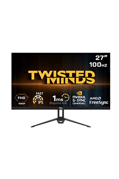 Twisted Minds 27-inch FHD Gaming Monitor, 100Hz, 1ms, IPS, Black - TM27FHD100IPS