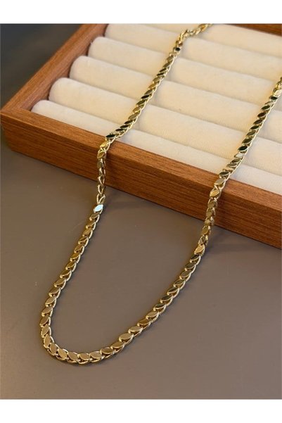 Genel Markalar Arpa Zincir Kolye - 70cm - Altın