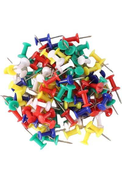 Lawazim Colored Push Pins - Assorted Colors Decorative Bulletin Board Tacks w...