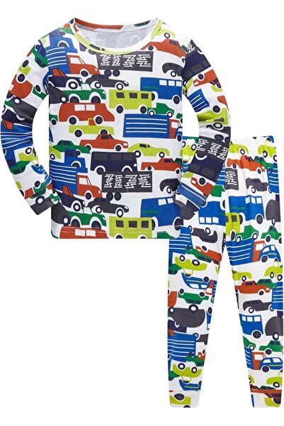 GENERAL Boys Pyjamas Sets Children Pajamas Cotton Long Sleeve PJs 2-Piece Sle...
