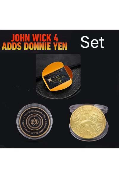 Choice SetG Big Size John Wick Coin Skull Keychain Blood Oath Marker Can Open...