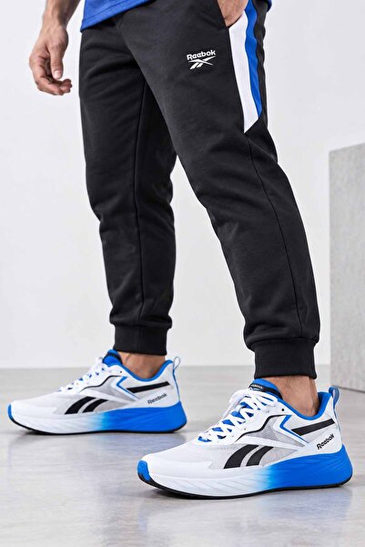 Reebok حذاء رياضي كاجوال للرجال باللون الأبيض والأسود والأزرق ونعل سميك