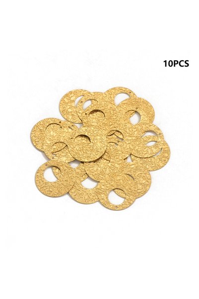 Choice Brass Color 10pcs Brass Natural Color Single Hole Double-Sided Hammere...