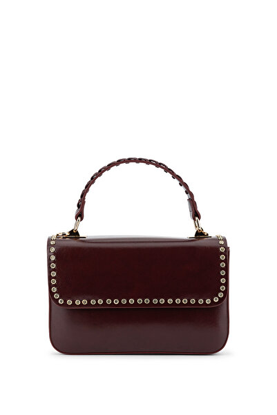 Tamer Tanca Women's Faux Leather Claret Red Handbag