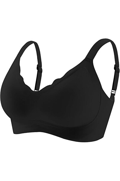 GENERAL Womens Wavy Wireless Bras Jelly Push Up Seamless Bralette Full Covera...