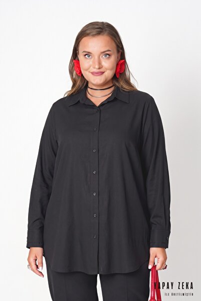 Büyük Moda BASIC LİKRALI POPLİN GÖMLEK