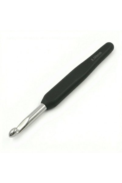 KnitPro Silver Alüminyum Yumuşak Saplı Tığ - 8,00mm