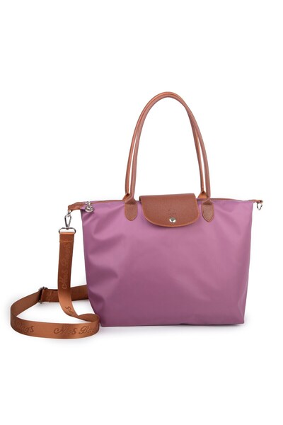 Nas Bag Γυναικεία ελαφριά τσάντα χειρός και ώμου 3 θέσεων, μεγάλου μεγέθους, μωβ