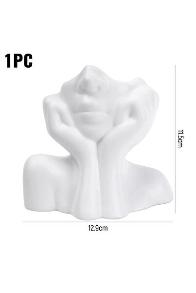 Choice B WHITE New Face Shape Makeup Brush Holder Human Body Art Styling Offi...