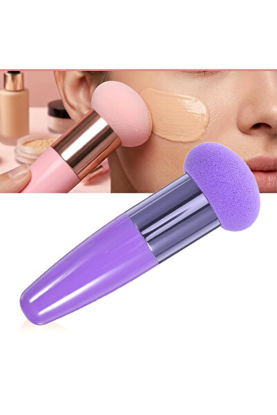 Choice Purple New Mushroom Head Makeup Brush Puff Beauty Makeup Sponge With H...