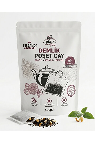 Bergamot Aromalı Demlik Poşet Çay 500 gr (17 x 30 gr) - Pratik ve Ferahlatıcı Lezzet