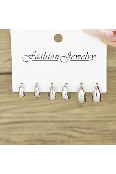 Choice 00000459 Minimalist and versatile geometric earring set for women's cr...