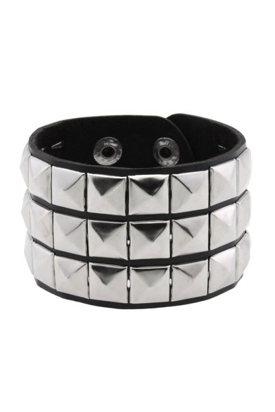 Choice Three row 2025 Punk Hip-Hop Gothic Nail Bracelet Rivets Casual Couple ...