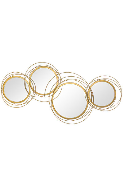 Generic Brand Set de oglinzi de perete, decor de perete cu 4 oglinzi rotunde,...