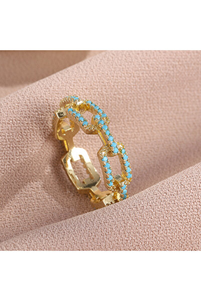 Choice 8 Blue Yupsk Luxury Full Zircon Hollow Square Chain Finger Ring for Wo...
