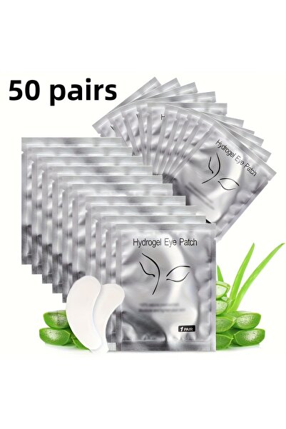 Choice Silver 50Pairs U-Shape Lash Extension Eye Gel Patches Lint Free Hydrog...