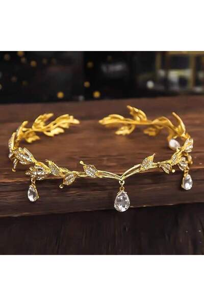 Choice Gold Handmade Crystal Headbands for Women Crown Bridal Party Elf Hair ...
