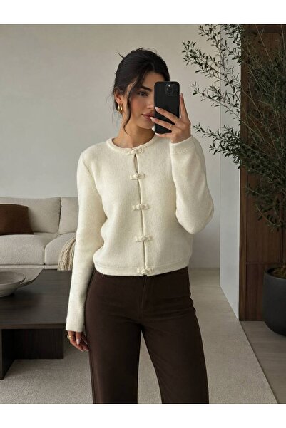 Butik Çin Düğmeli Şık Tasarım Hırka