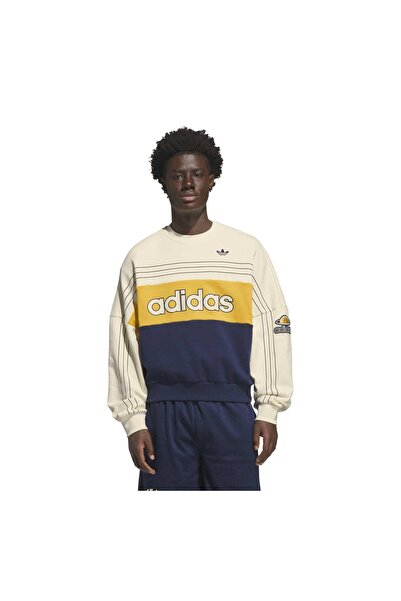adidas KS8191-E Varsıty Crew Erkek Sweatshirt Krem