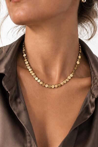 New Obsessions Dottie tattoo disc necklace